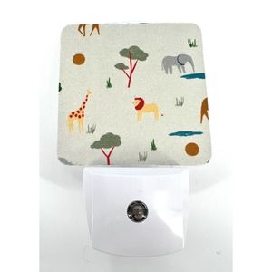 Safari Animals Nightlight LED Nursery Kids Room Lighting Shower Gift Auto On Off